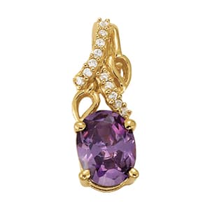 Pendants Color Oval — White Gold