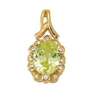 Pendants Color Oval — White Gold