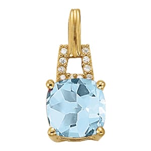 Pendants Color Round — White Gold