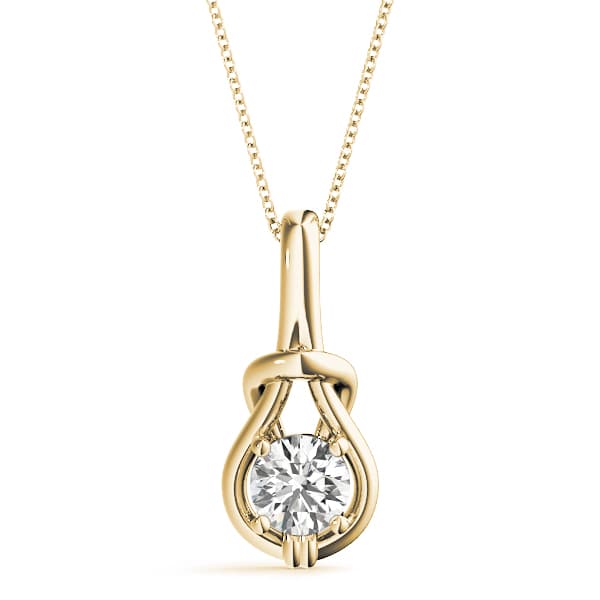 Infinity Love Knot Pendants (1 ct. tw.), Front view in yellow gold