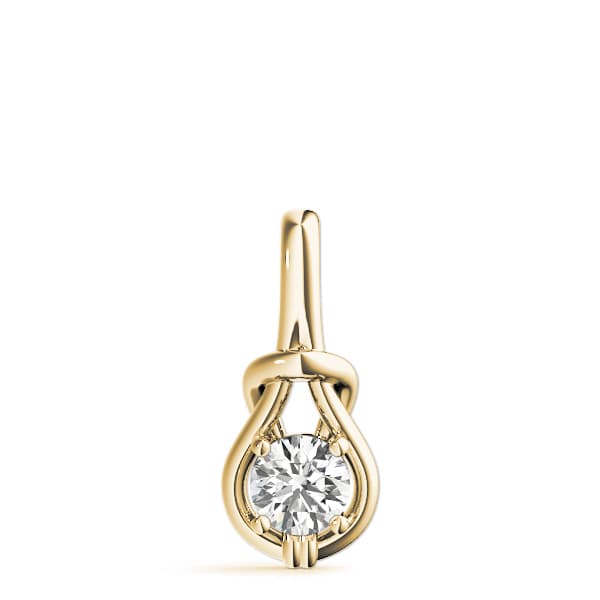 Infinity Love Knot Pendants (1 ct. tw.), On hand view in yellow gold