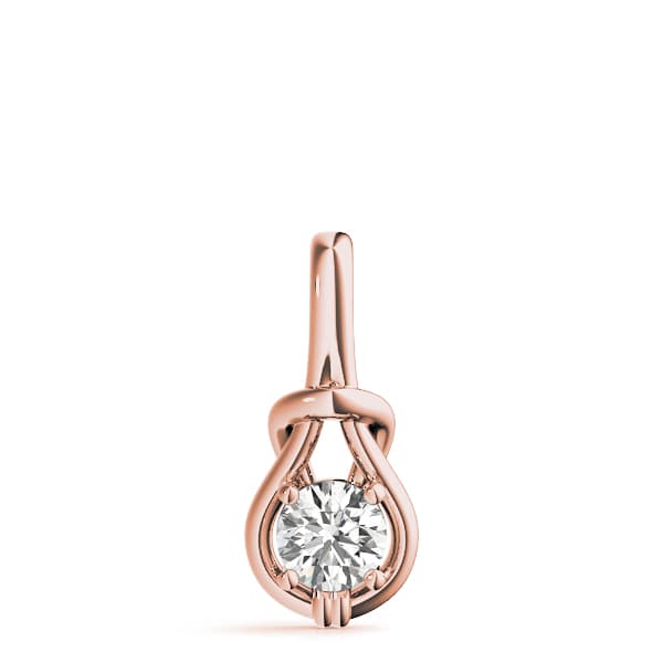 Infinity Love Knot Pendants (1/2 ct. tw.), On hand view in rose gold