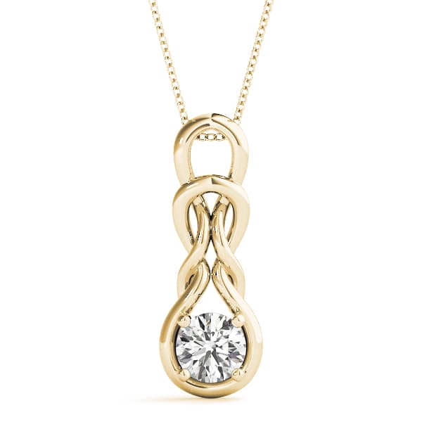 Love Knot Pendant (1 ct. tw.), Front view in yellow gold