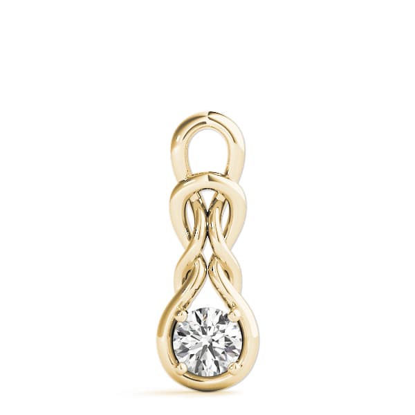 Love Knot Pendant (1 ct. tw.), On hand view in yellow gold