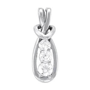 Pendants Love Knot — White Gold