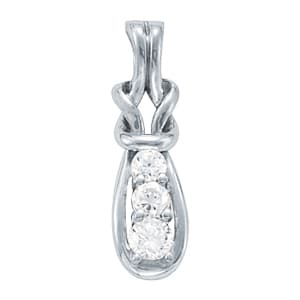 Pendants Love Knot — 1/2 CT — White Gold