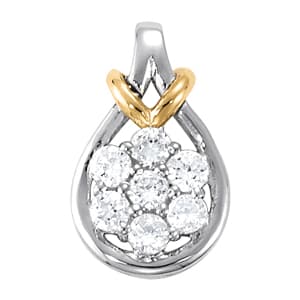 Pendants Love Knot — 1/2 CT — White Gold