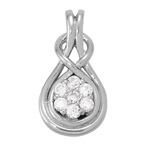 Pendants Love Knot — 1/4 CT — White Gold