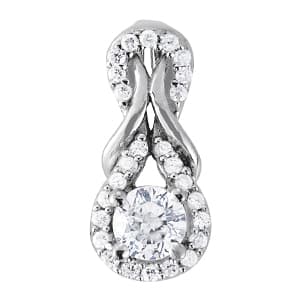 Pendants Love Knot — 1/4 CT — White Gold