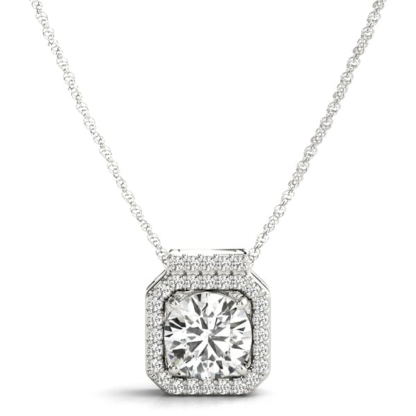 Halo Fashion Pendant — 1/4 CT — View 1