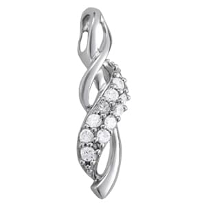 Twisted Shank Fashion Pendant — White Gold