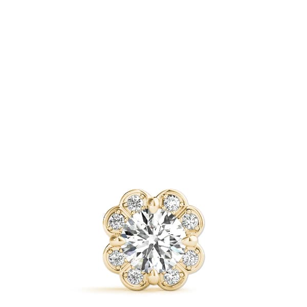 Halo Pendant (0.1 ct. tw.), Top view in yellow gold