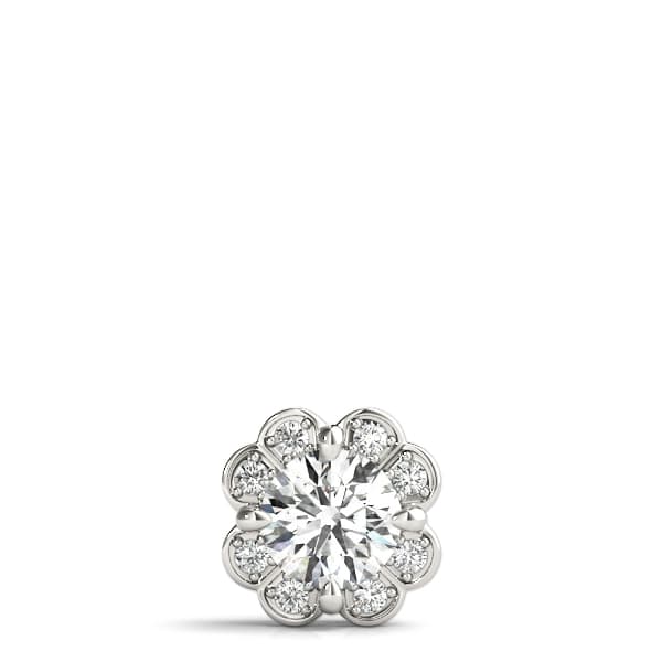Halo Pendant (0.06 ct. tw.), Top view in white gold or platinum