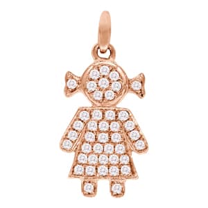 Religious Girl Pendant — White Gold