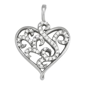 Pendants Heart — White Gold