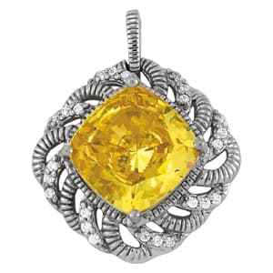 Pendants Color Cushion — White Gold