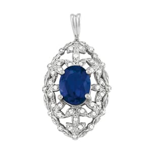 Pendants Color Oval — White Gold