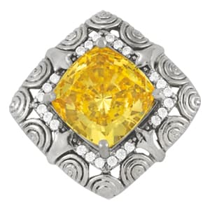 Pendants Color Cushion — White Gold