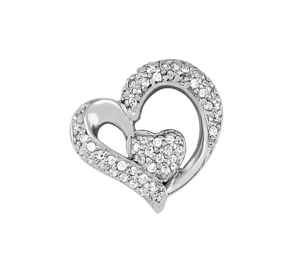 Pendants Heart — White Gold