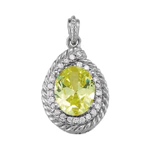 Pendants Color Oval — White Gold