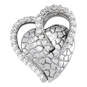 Pendants Heart — White Gold
