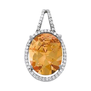 Pendants Color Oval — White Gold