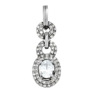 Pendants Color Oval — White Gold