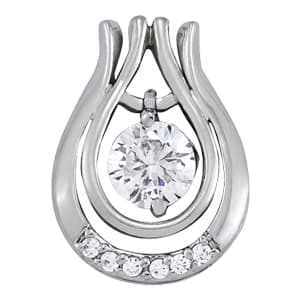 Pendants Solitaires — White Gold