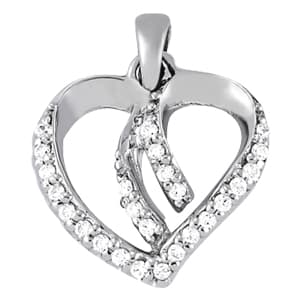 Breakdown-pendants Heart — White Gold