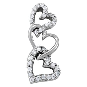 Pendants Heart — White Gold