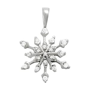 Snowflakes Fashion Pendant — White Gold
