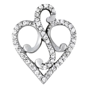 Pendants Heart — White Gold