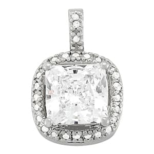 Pendants Color Cushion — White Gold