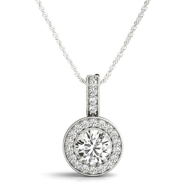 Circle Halo Pendant — 6 MM — View 1