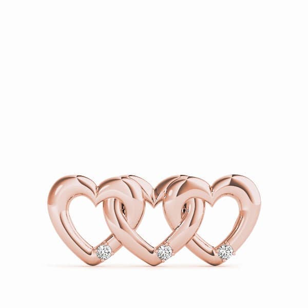 2 Row Cluster Pendant (0.09 ct. tw.), On hand view in rose gold