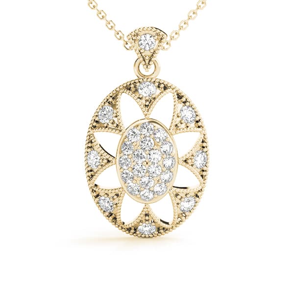 Fashion Cluster - Oval (1/3 ct. tw.), Front view in yellow gold