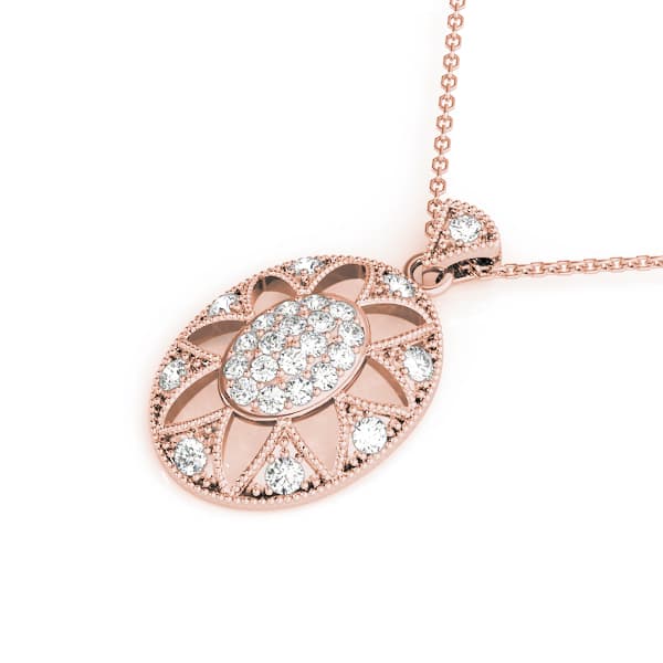 Fashion Cluster - Oval (1/3 ct. tw.), Side view in rose gold