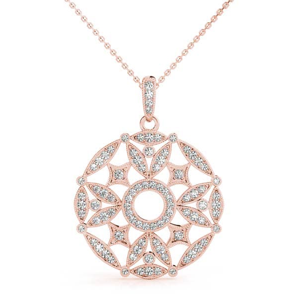 Fashion Pendant (0.52 ct. tw.), Front view in rose gold