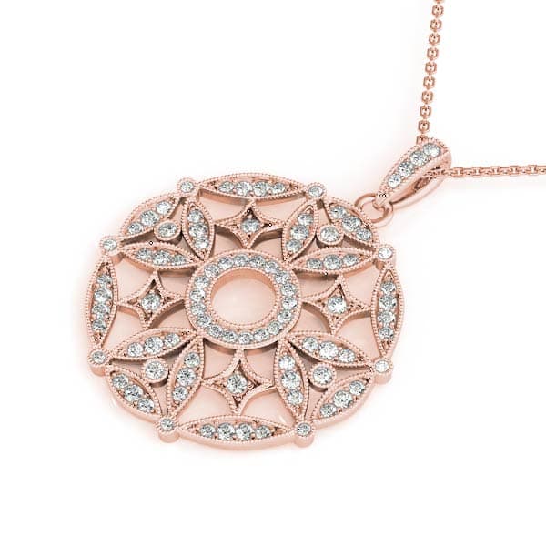 Fashion Pendant (0.52 ct. tw.), Side view in rose gold