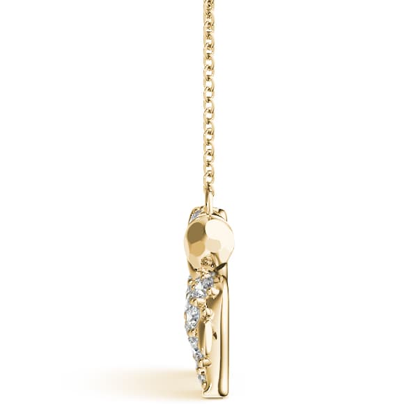 Doggy Charm (0.45 ct. tw.), Side view in yellow gold