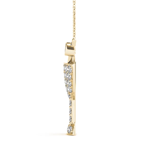 Martini Glass Charm (0.47 ct. tw.), Side view in yellow gold