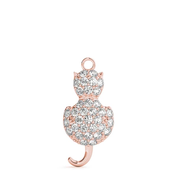 Cat Charm (1/2 ct. tw.), On hand view in rose gold