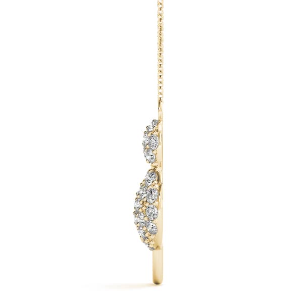 Cat Charm (1/2 ct. tw.), Side view in yellow gold