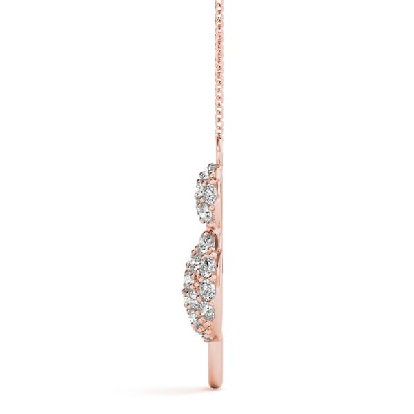 Cat Charm (1/2 ct. tw.), Side view in rose gold