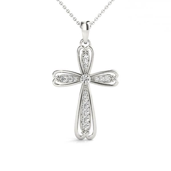 Religious Milgrain Cross Fashion Pendant — View 1