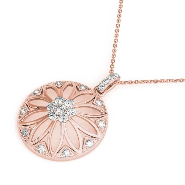Fashion Pendant (1/4 ct. tw.), Side view in rose gold