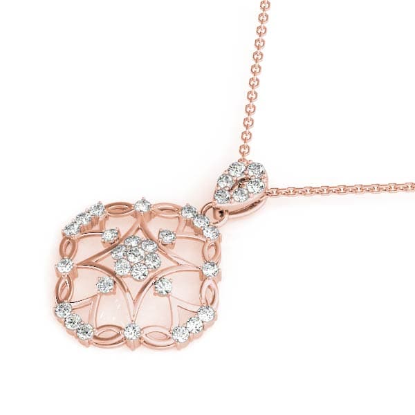 Fashion Pendant (1/4 ct. tw.), Side view in rose gold