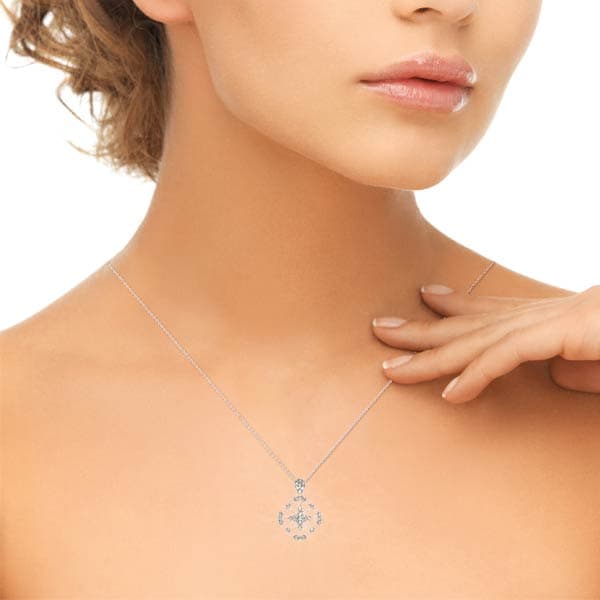 Fashion Pendant (1/4 ct. tw.), Top view in rose gold