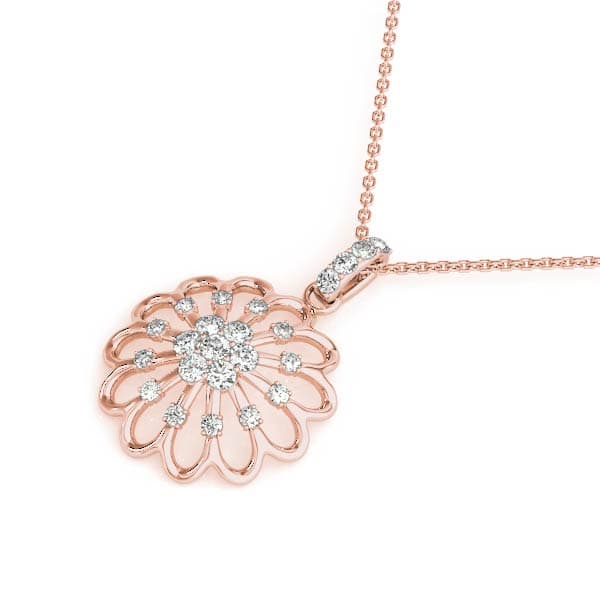 Fashion Pendant (1/4 ct. tw.), Side view in rose gold