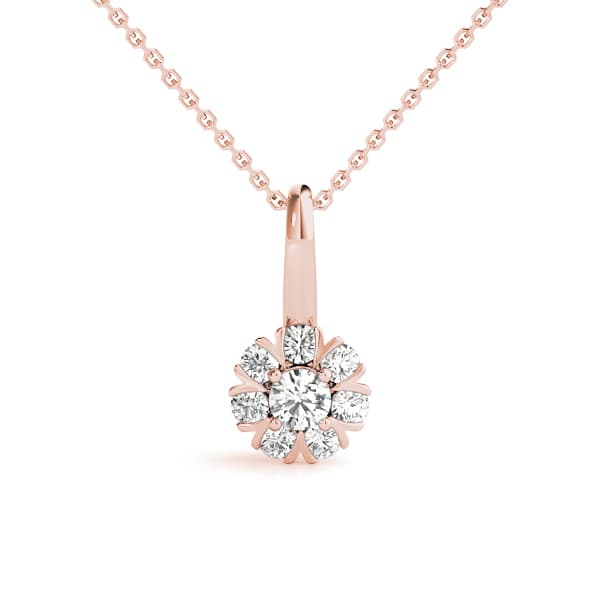 Cluster - Split Prongs (0.21 ct. tw.), Front view in rose gold